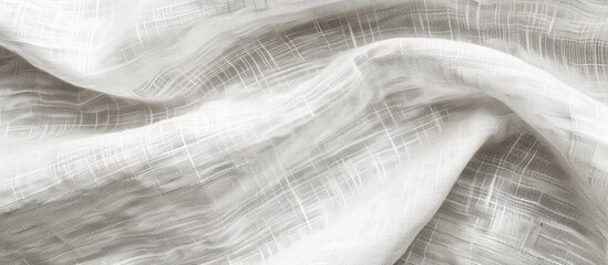 Aufkleber - White canvas background with linen fabric texture for copy space image