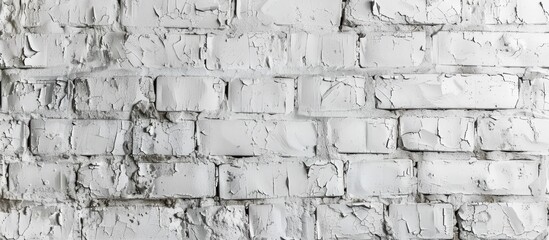 Fototapete - White brick wall background with vintage paper perfect for copy space image