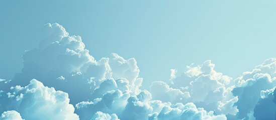 Canvas Print - Close up of a cluster of clouds against a blue sky with copy space image