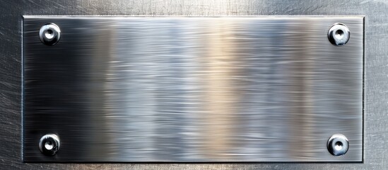 Background featuring a stainless steel plate with copy space image