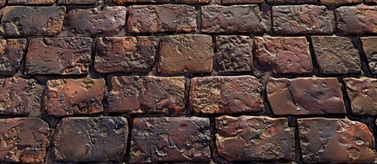 Leinwandbilder - An appealing backdrop with a textured surface created by bricks that offers ample copy space for images