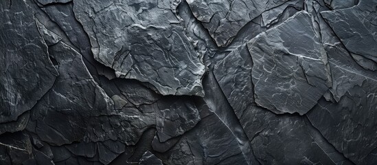 Aufkleber - Dark grey background with a slate stone texture offers a sophisticated look for any design where you can add text or images into the copy space image