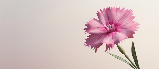 Aufkleber - Close up view of a single pink Dianthus Deltoides flower with copy space image