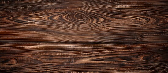 Poster - Horizontal grains on a seamless dark brown wood surface perfect for a copy space image