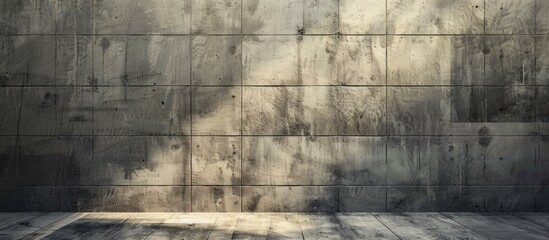 Fototapete - Background copy space image showcasing a textured concrete block wall