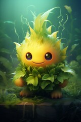 A nature plant element cute monster