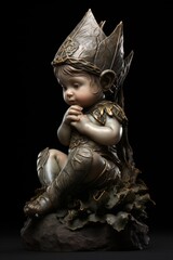 Wall Mural - 3D sculpture of fantasy girl character