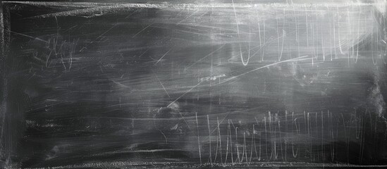 Canvas Print - Erased chalk marks on a blackboard with copy space image