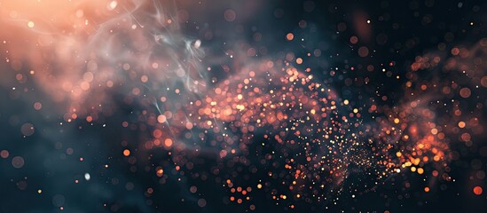 Poster - Add a dust and film grain texture overlay on a dark abstract background to enhance your photo with a beautiful effect and create space for additional details with a copy space image