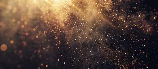 Poster - Add a dust and film grain texture overlay on a dark abstract background to enhance your photo with a beautiful effect and create space for additional details with a copy space image