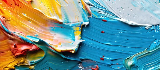 Aufkleber - Macro photograph of artistic paint texture with copy space image