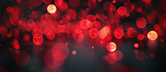 Leinwandbilder - Abstract night background with smooth red blurred lights creating a captivating copy space image