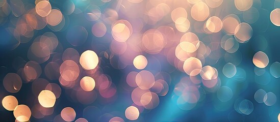 Poster - Blurred lights creating a bokeh effect in the background of a copy space image