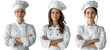 © PNG Land - chef or baker woman standing isolated on a transparent background