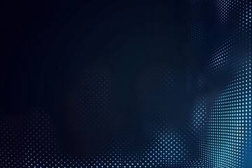 Wall Mural - Dark blue background with dots, gradient from dark to light color. Abstract vector illustration of modern digital technology design. Wide banner for website, cover or presentation