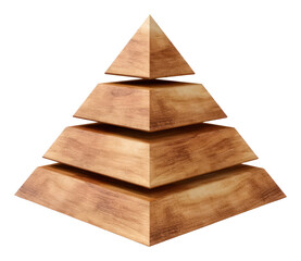 Sticker - PNG Simple pyramid wood shape white background.