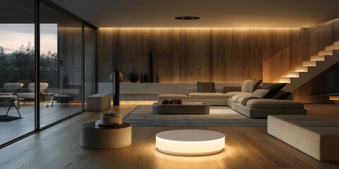 Aufkleber - Smart lighting systems adjusting brightness based on occupancy and daylight