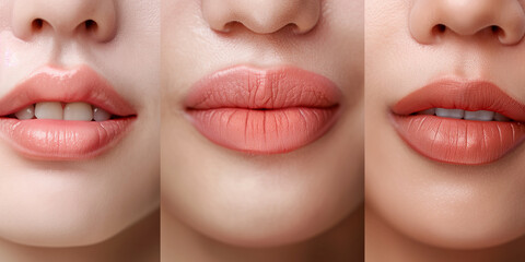 Wall Mural - Close-up of seductive Asian woman's lips collection