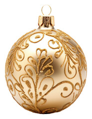 Sticker - PNG Christmas decolation gold jewelry locket.