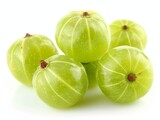 Photo of Indian gooseberry (amla) fruit, isolated on white background