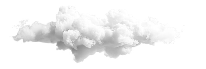 Wall Mural -  Isolated white clouds in the sky on white
