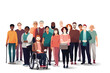 © Zaharia Levy - inclusive group of people isolated vector style