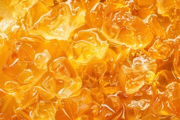 Wall Mural - golden liquid honey with bubbles abstract background