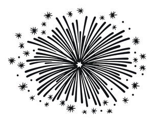 Canvas Print - PNG Firework fireworks shape white background.