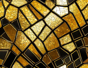 Luxury abstract background with black and gold stained glass