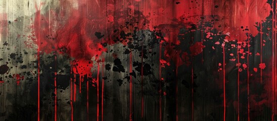 Poster - Artistic background adorned with red and black hues perfect for a copy space image