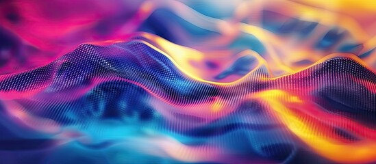 Poster - Vibrant gradient mesh background with a colorful abstract design ideal for showcasing text or images with ample copy space image