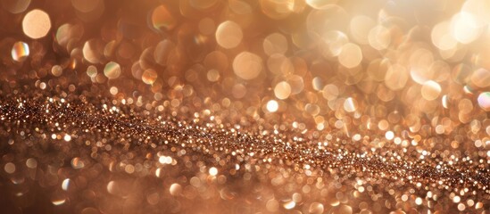 Poster - Close up view of a sparkling light brown background with ample copy space image available