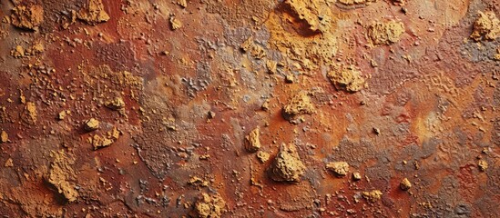 Wall Mural - Copy space image of a textured mineral abstract ground with red soil creating a natural background