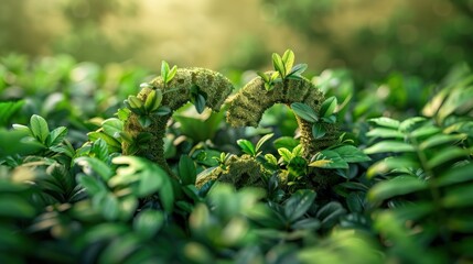 Canvas Print - Heart Shaped Foliage in Lush Greenery