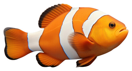 Poster - PNG A caramel clownfish animal sea white background.