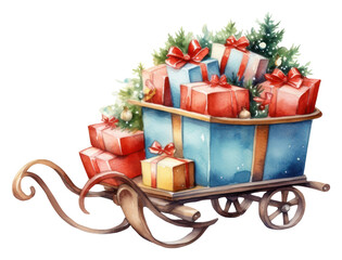 Poster - PNG Christmas vehicle gift white background.