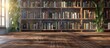 © Ilgun - Home library room with vintage bookshelf showcasing a product on a wooden table top with a blurred background ideal for a copy space image