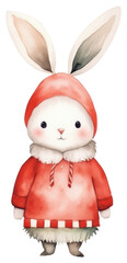 Canvas Print - PNG Rabbit costum santa animal cartoon mammal.