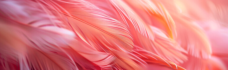 Wall Mural - Beautiful abstract background with soft pink and red lines resembling feathers, light colors, resembling macro photography, blurred edges, high resolution, high detail, high quality.