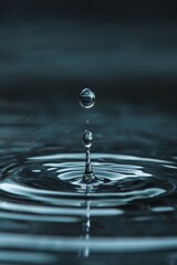 Poster - Mesmerizing water droplet creations showcase the elegance of liquid dynamics, ideal for projects centered around art and the wonders of nature.