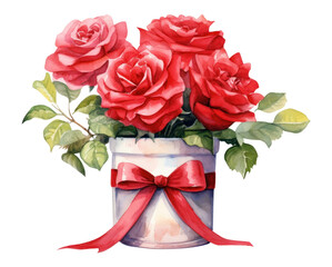 Wall Mural - PNG Rose ribbon flower plant.