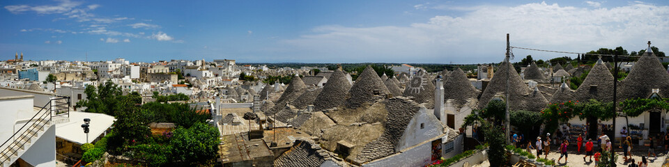 Wall Mural - Trulli roofs panoramic view in Alberobello, Puglia, Italy