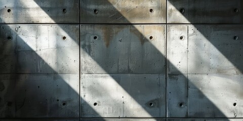 Aufkleber - Abstract composition of light and shadows playing on a textured concrete wall