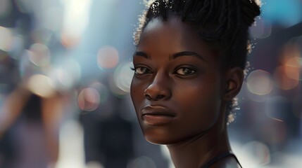 Create a highly detailed, realistic portrait of a person in natural lighting Focus on capturing lifelike skin textures, expressive eyes, and natural hair. 