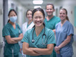 © oneli - Team of Smiling Medical Professionals with Clipboards