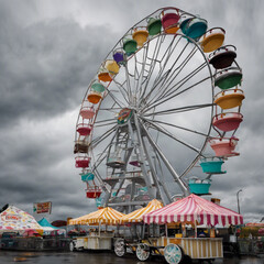 Ferris wheel on a sunny day