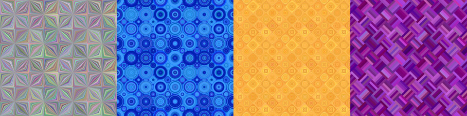 Wall Mural - seamless color geometric pattern set