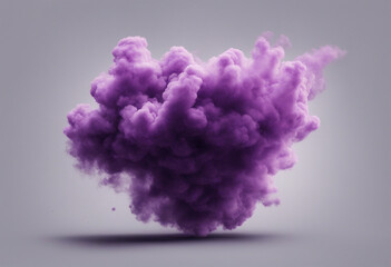 Wall Mural - purple explosion smoke isolated on transparent background