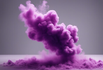Wall Mural - purple explosion smoke isolated on transparent background