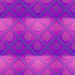 Wall Mural - Vibrant geometric pattern with droplet shapes in purple and pink tones